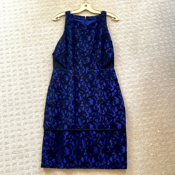 Midi Eyelet Dress With Lace Detailing - Picture 1 of 1